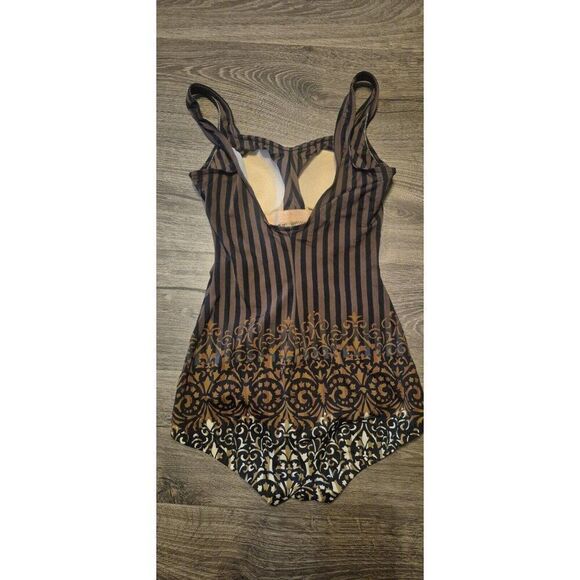 Vintage Maxine Of Hollywood Shirred Front Women's One Piece Swimsuit Sz 10 - Picture 2 of 4